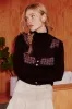 Wilde Black Ribbed Long Sleeve Mock Neck Bodysuit sold by Lulus