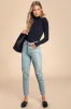 Wilde Black Ribbed Long Sleeve Mock Neck Bodysuit sold by Lulus