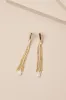 Modish Shine Gold Rhinestone Pearl Fringe Drop Earrings sold by Lulus