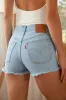 501 Light Blue High-Rise Denim Cutoff Shorts sold by Lulus