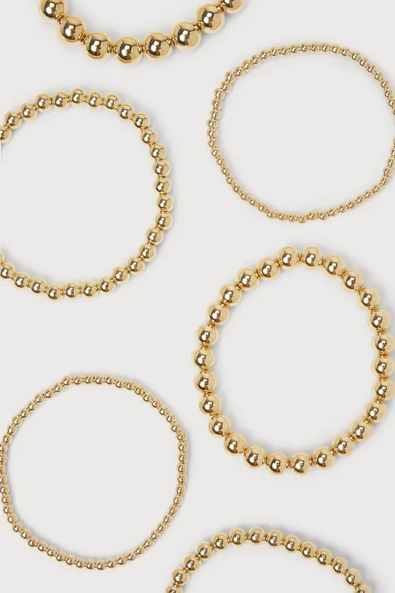 Aesthetic Intentions Gold Beaded Bracelet Set sold by Lulus product image thumbnail 3