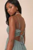 Make a Day of It Green Cutout Tiered Mini Dress sold by Lulus