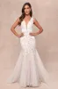 Exceptional Vow White Tulle Lace Applique Mermaid Maxi Dress sold by Lulus