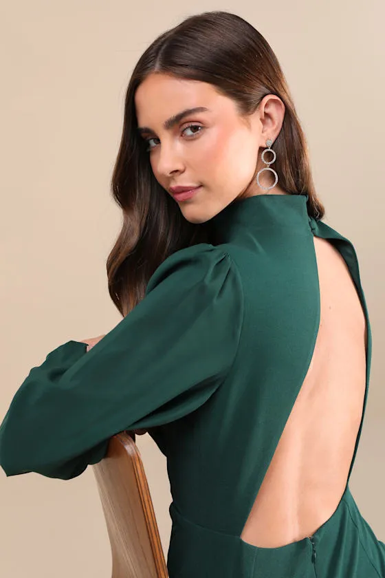 Exceptionally Flirty Green Long Sleeve Backless Mini Dress sold by Lulus product image thumbnail 2