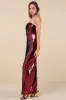 Dazzling Extravagance Red Sequin Strapless Bustier Maxi Dress sold by Lulus