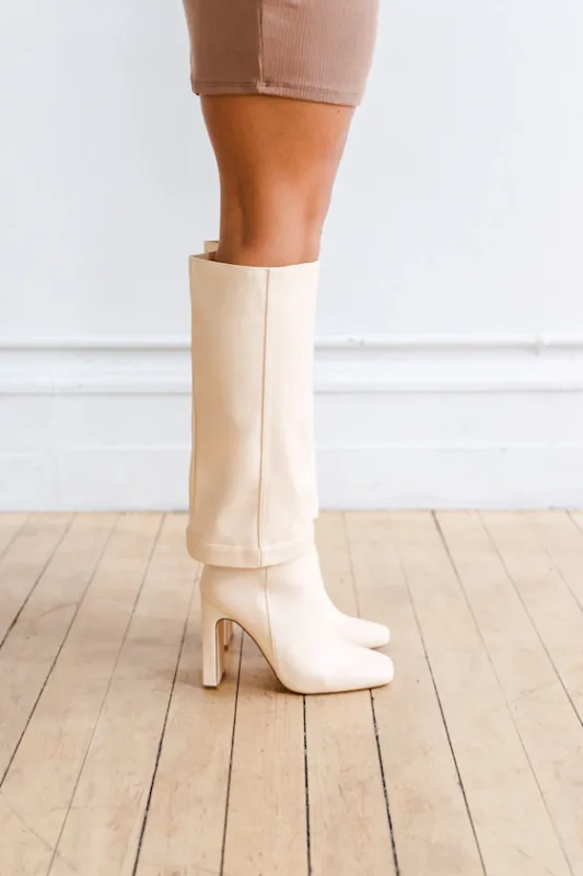 Lorlia Almond Square Toe Knee High Boots sold by Lulus