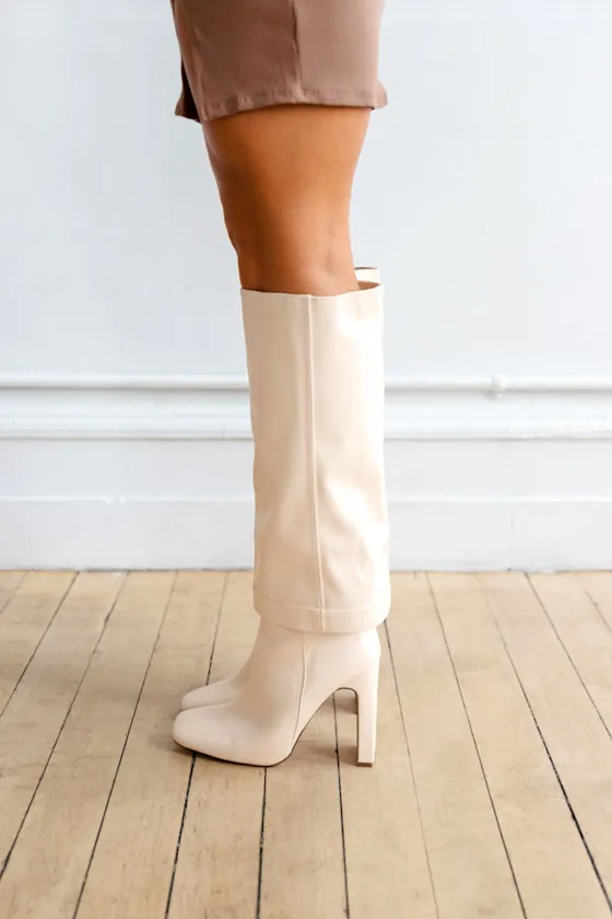 Lorlia Almond Square Toe Knee High Boots sold by Lulus product image thumbnail 3