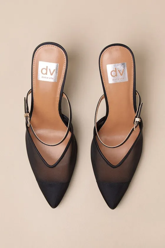Elegant Black Mesh Pointed-Toe Pumps sold by Lulus product image thumbnail 4