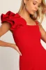 Lucette Red Sleeveless Ruffled Mermaid Maxi Dress sold by Lulus