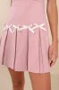 Undeniably Adorable Pink Pleated Sleeveless Bow Mini Dress sold by Lulus