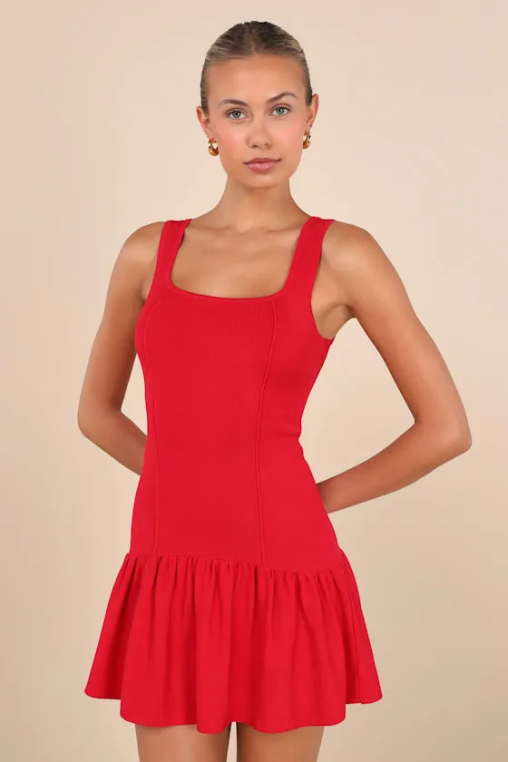 Playful Attitude Red Sleeveless Seamed Drop-Waist Mini Dress sold by Lulus product image thumbnail 2