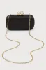 Poised Feelings Black Satin Pearl Box Clutch sold by Lulus
