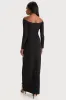 Classic Allure Black Off-the-Shoulder Long Sleeve Maxi Dress sold by Lulus