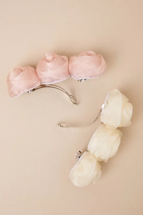 Sweetest Details Multi Rosette Hair Clip Set sold by Lulus product image thumbnail 3