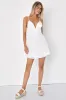 Mindful Muse White Floral Burnout Skater Mini Dress sold by Lulus