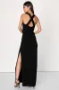 Glamorous Dedication Black Sleeveless Column Maxi Dress sold by Lulus