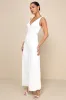 Sweet Eloquence White Lace Back Sleeveless Wide-Leg Jumpsuit sold by Lulus