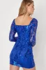 Ultimate Glow Royal Blue Sequin Long Sleeve Bodycon Mini Dress sold by Lulus