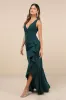 Pure Loveliness Emerald Pleated Ruffled High-Low Maxi Dress sold by Lulus