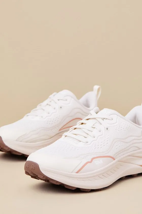 Trailwinder Low Birch and Peach Bloom Mesh Lace-Up Sneakers sold by Lulus product image thumbnail 4