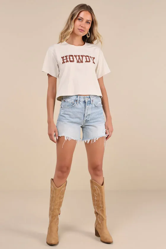 Howdy Hottie Beige Embroidered Graphic Tee sold by Lulus product image thumbnail 2