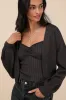 Cutest Duet Charcoal Knit Cami Top and Cardigan Sweater Set sold by Lulus