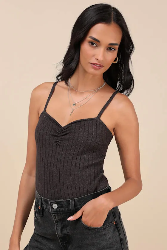 Cutest Duet Charcoal Knit Cami Top and Cardigan Sweater Set sold by Lulus product image thumbnail 2