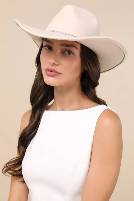 Glittering Cowgirl Bone Rhinestone Bow Western Hat sold by Lulus product image thumbnail 3