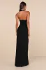 Unforgettable Composure Black Asymmetrical Halter Maxi Dress sold by Lulus