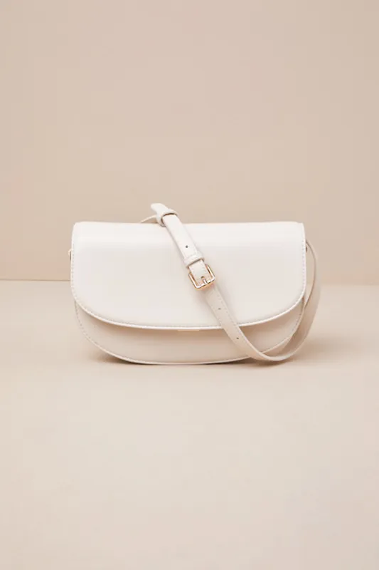 Abelina Ivory Half Circle Shoulder Bag sold by Lulus