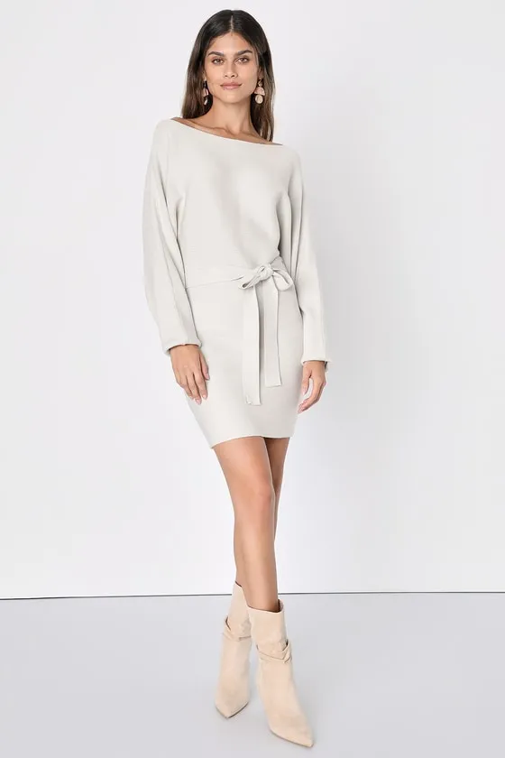 Modern Comfort Ivory Dolman Sleeve Mini Sweater Dress sold by Lulus product image thumbnail 3