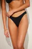 Going Swimmingly Black Ribbed High-Cut Bikini Bottoms sold by Lulus