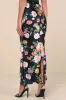 Glorious Energy Black Floral Print Satin High-Rise Maxi Skirt sold by Lulus