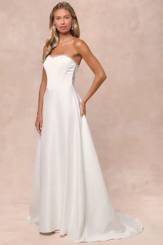 Eternal Gratitude White Floral Embroidered Strapless Maxi Dress sold by Lulus product image thumbnail 3