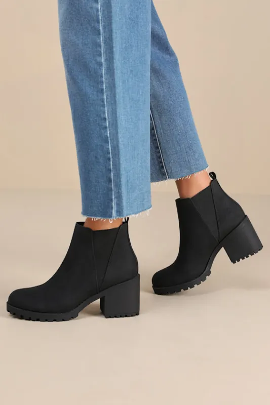 Lisbon Black High Heel Ankle Booties made by Dirty Laundry