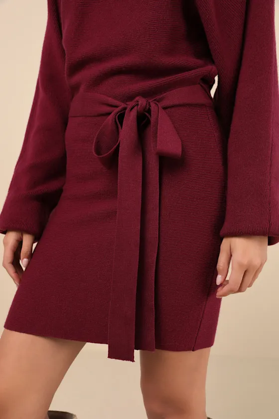 Modern Comfort Plum Purple Dolman Sleeve Mini Sweater Dress sold by Lulus product image thumbnail 4