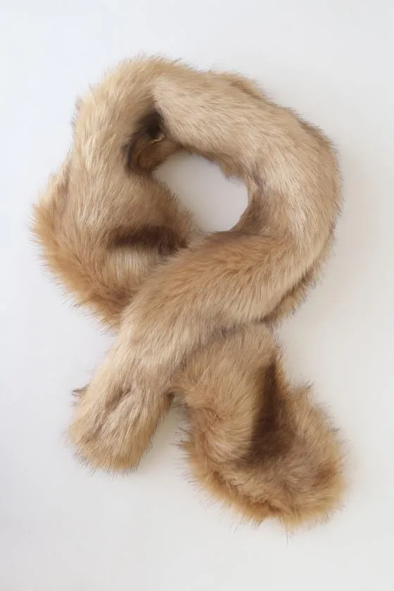 Always Posh Brown Faux Fur Stole sold by Lulus product image thumbnail 4