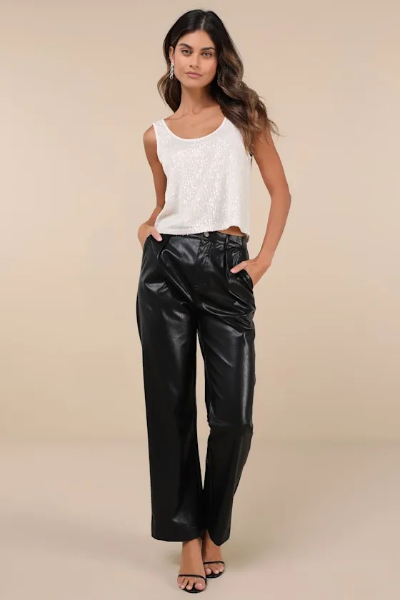 Flawless Dazzle Cream Iridescent Sequin Scoop Neck Tank Top sold by Lulus product image thumbnail 3