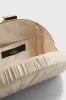 Pleat Perfection Champagne Satin Pleated Hard Clutch sold by Lulus