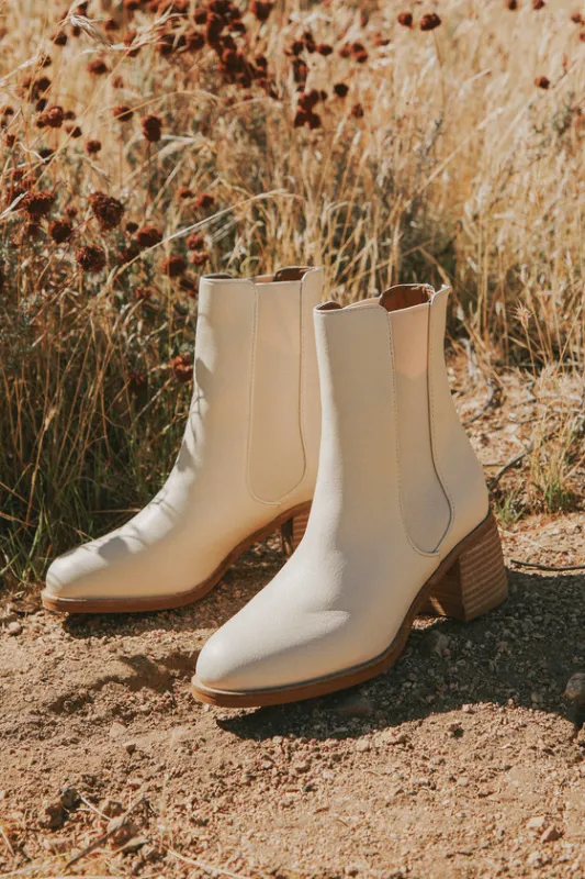 Karlach Light Nude Low Heel Ankle Booties sold by Lulus