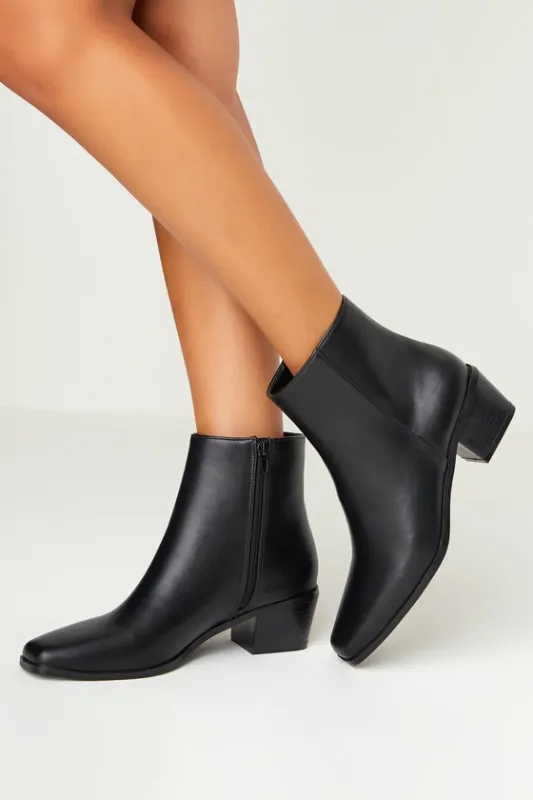 Rayaa Black Low Ankle Booties sold by Lulus