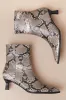 Portwood Brown Snake Kitten Heel Ankle Booties sold by Lulus