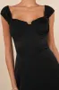 Perfected Aesthetic Black Satin Ruffled Bustier Mini Dress sold by Lulus