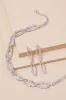 Glittery Goals Silver Rhinestone Necklace Earrings Set sold by Lulus