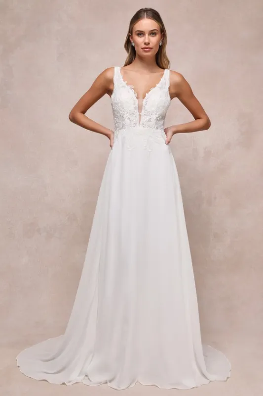 Forever Promised White Chiffon Embroidered Sequin Maxi Dress sold by Lulus