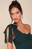 Elevated Vision Emerald Green One-Shoulder Tiered Maxi Dress sold by Lulus