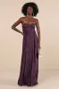 Whimsical Beauty Dark Purple Satin Plisse Strapless Maxi Dress sold by Lulus