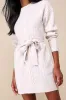 Wishing on Winter Cream Cable Knit Mini Sweater Dress sold by Lulus