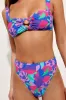 Catch Some Waves Blue Multi Floral High-Cut Bikini Bottoms sold by Lulus