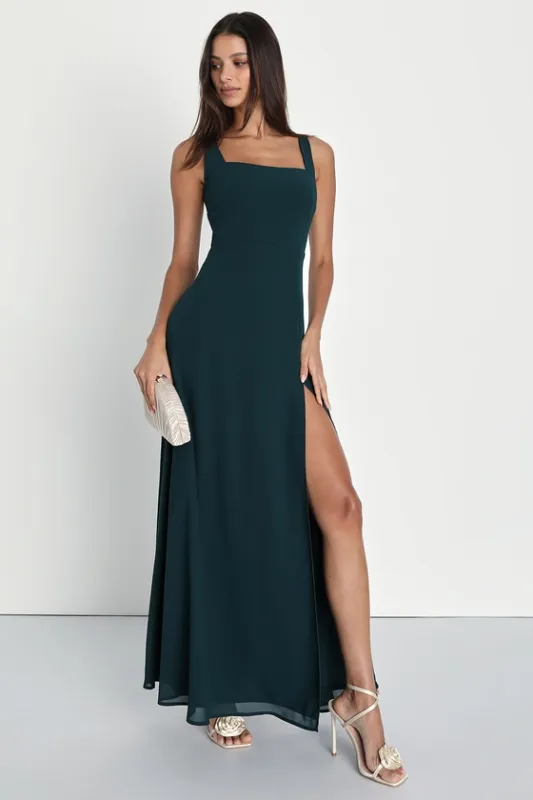 Remarkable Arrival Emerald Green Sleeveless Maxi Dress sold by Lulus